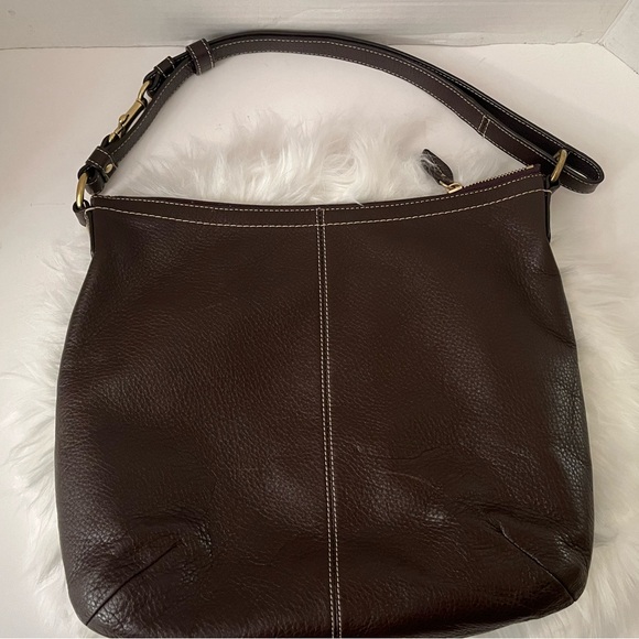 👜 Coach Brown Leather Shoulder Bag Set (2 Pieces) 👜 - Picture 2 of 8
